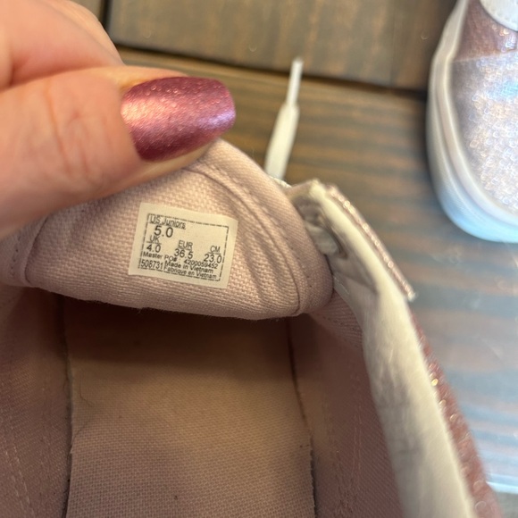 Vans two tone pink glitter sneakers EUC - Picture 8 of 8